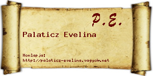 Palaticz Evelina névjegykártya